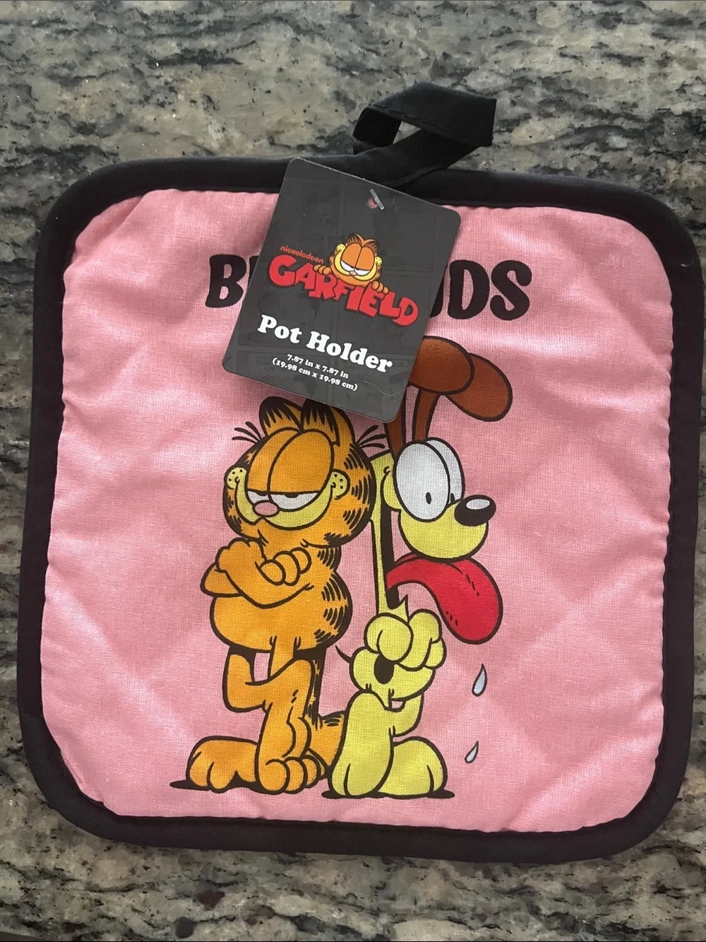 Garfield Pink “best buds” Pot Holder